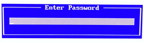 Окно пароля BIOS на компьютере Fujitsu P556