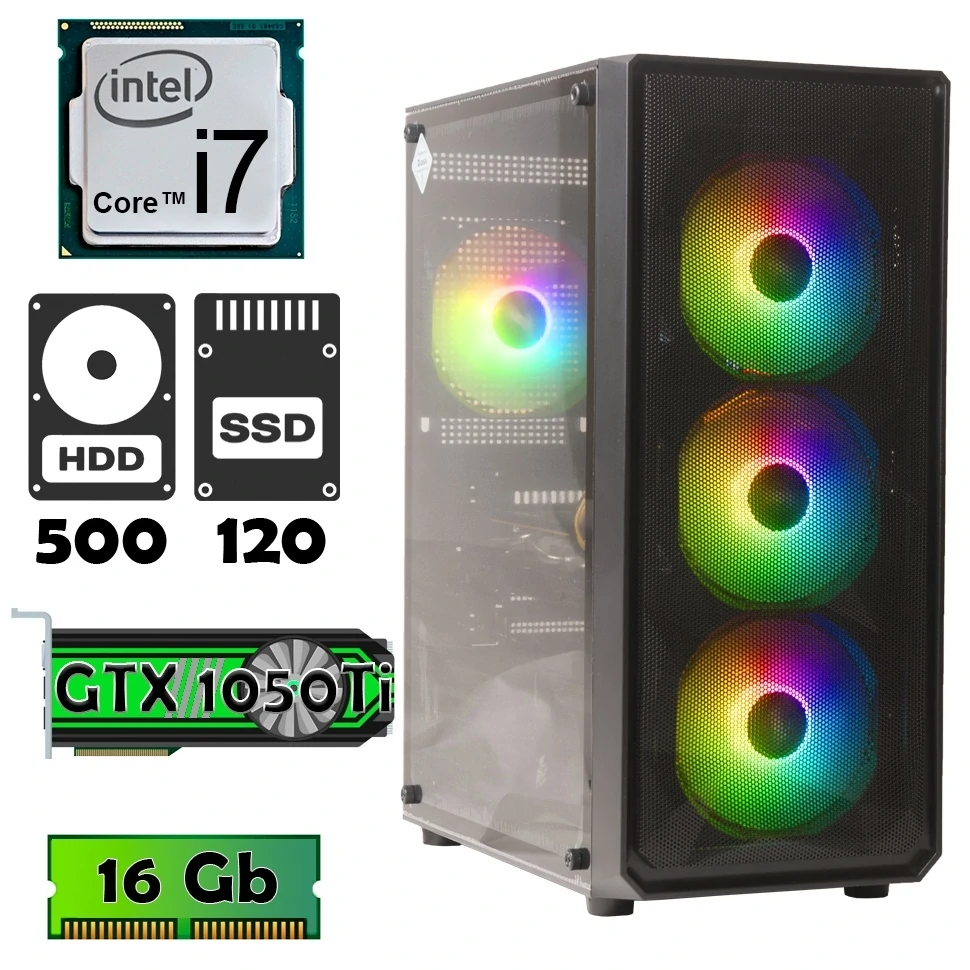AlphaPC (i7-4770 • 1050Ti • 16Gb • ssd 120 • 500Gb) RG4-T201