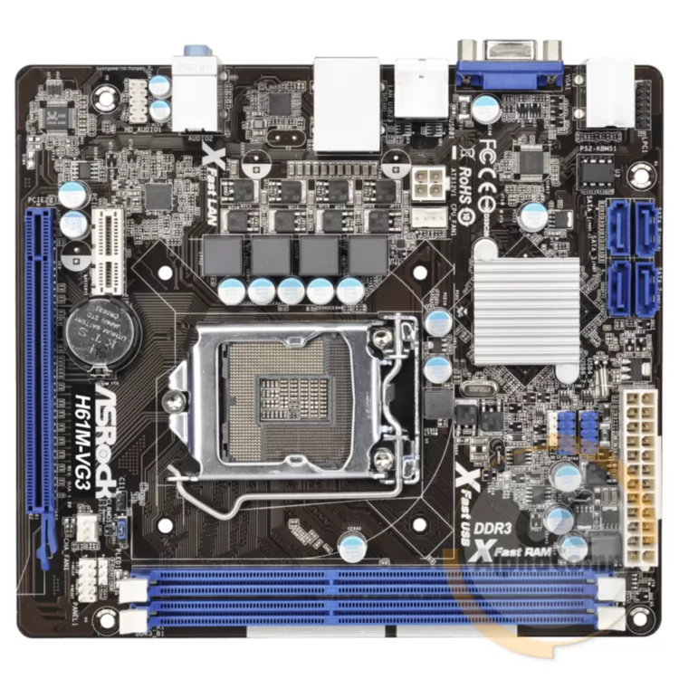 ASRock H61M-VG3 マザーボード　部材のみ 00-