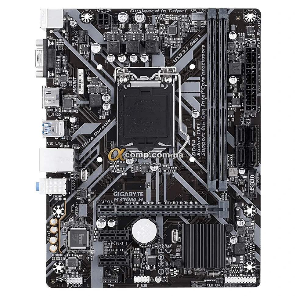 Материнская плата Gigabyte H310M H (1151-v2 • H310 • 2×DDR4) БУ