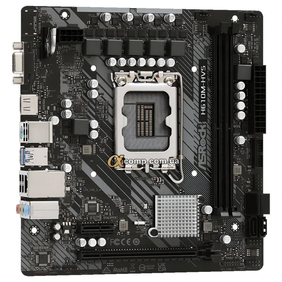 Материнская плата ASRock H610M-HVS (1700 • H610 • 2×DDR4) купить в