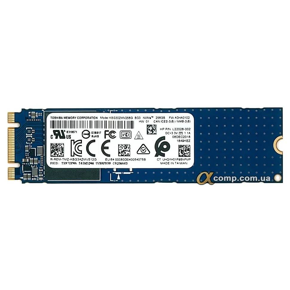 Накопитель SSD M.2 256Gb KIOXIA BG3 M.2 2280 PCIe 3.0 ×4 NVMe TLC