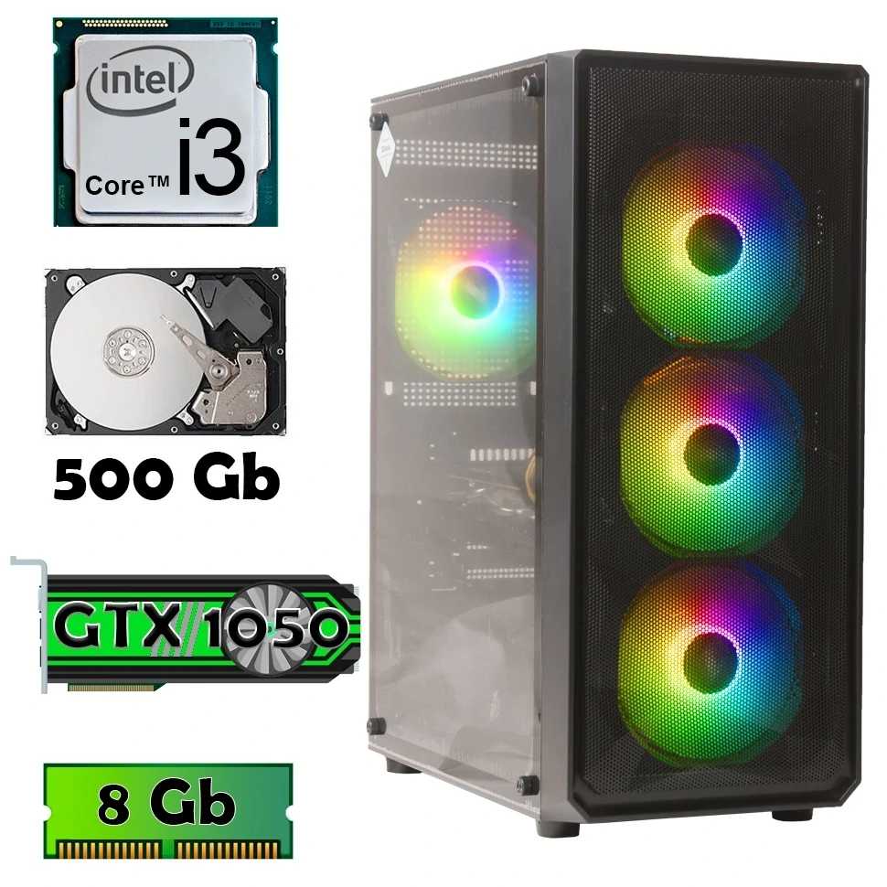 Компьютер AlphaPC P8102 (i3-8100/1050 2Gb/8Gb/500Gb) renew купить