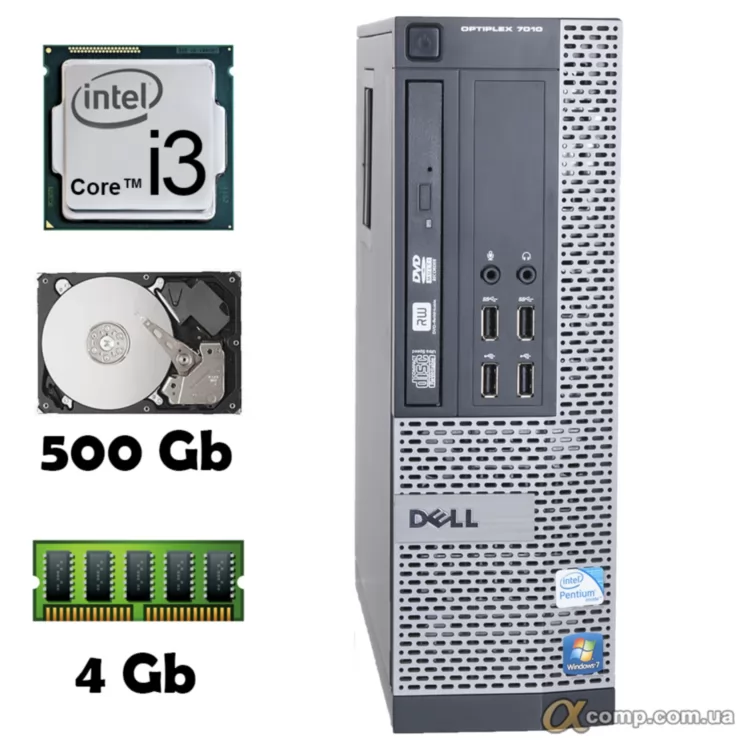Компьютер Dell 7010 (i3-2100/4Gb/500Gb) Sff БУ купить в Днепре