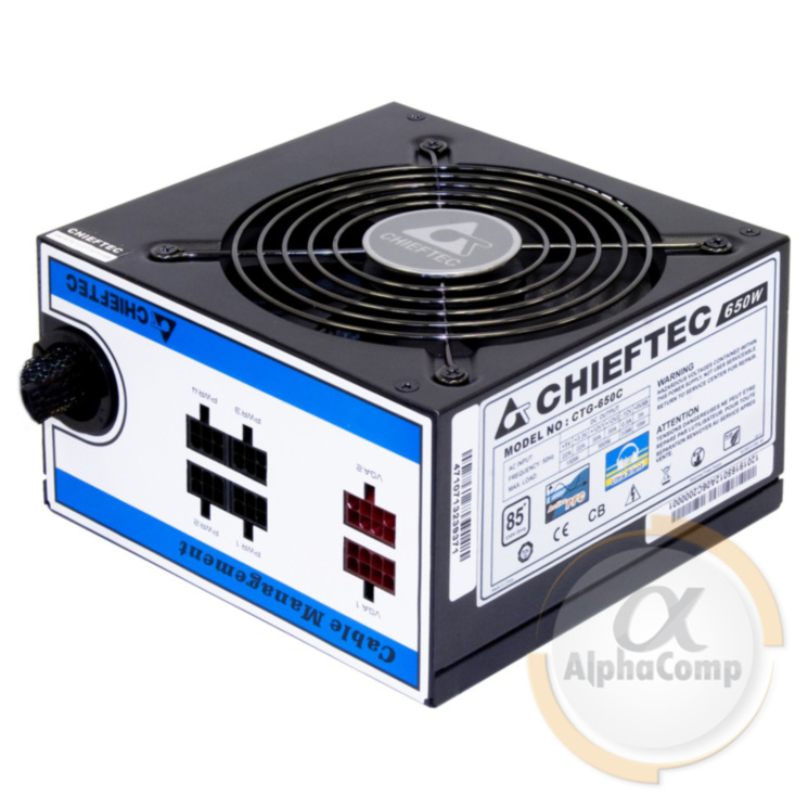 Блок питания 650w CHIEFTEC CTG-650C (1×6+2pin) БУ