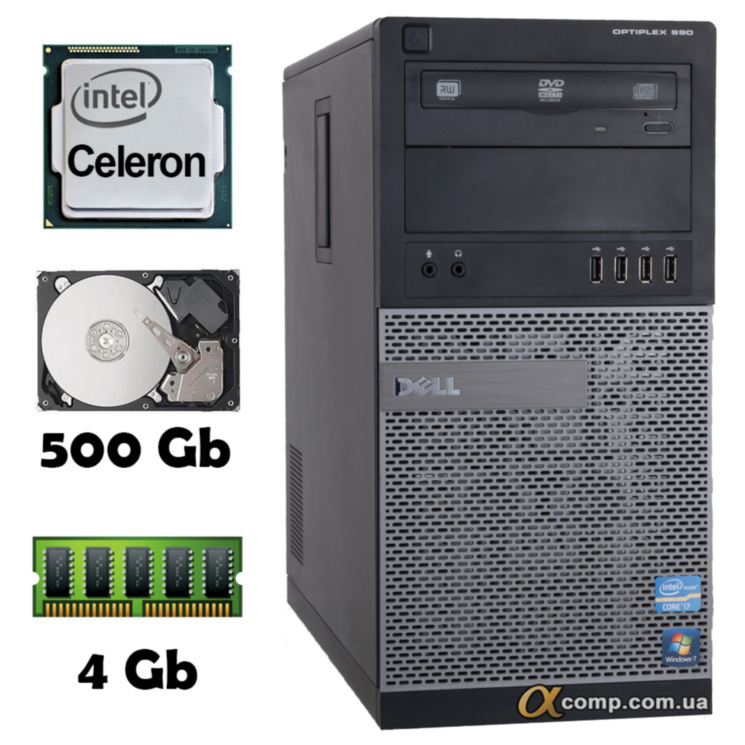 Компьютер Dell 990 (Celeron G530/4Gb/500Gb) БУ