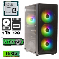 Компьютер AlphaPC P9102 (i3-9100F/1050Ti 4Gb/16Gb/ssd 120Gb/1Tb) renew