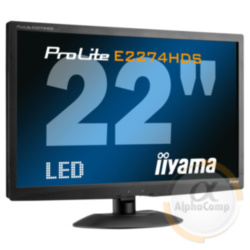 Монитор 22" Iiyama Pro Lite E2274HDS (TN/LED/VGA/DVI/колонки) class B БУ