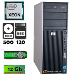 Компьютер HP Z400 (Xeon X5650/12Gb/500Gb/ssd 120Gb/GT 210) БУ