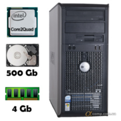 Компьютер Dell 760 (Core2Quad Q9300/4Gb/500Gb) БУ