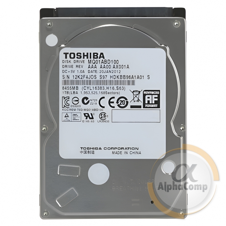 Жесткий диск 2.5" 1Tb Toshiba MQ01ABD100 (8Mb • 5400 • SATAII) БУ