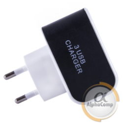 Зарядное USB 5V 3*1A блок питания адаптер от 220V (3xUSB)