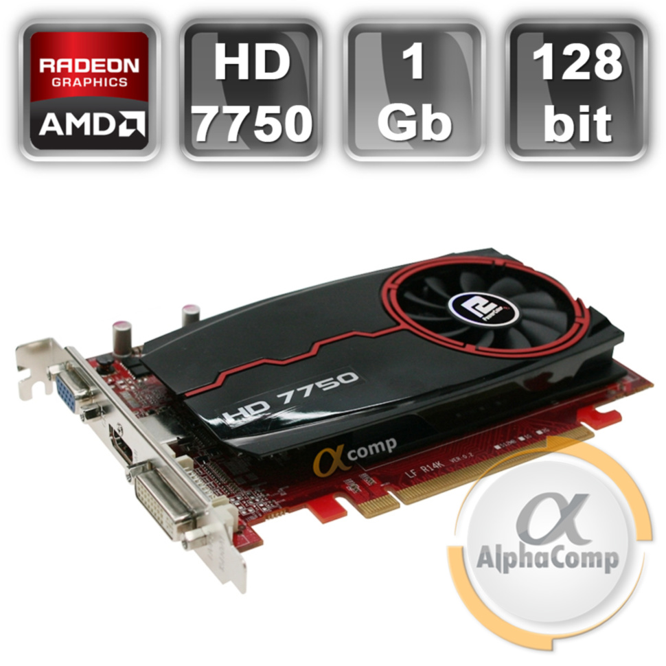 Видеокарта PCI-E ATI PowerColor HD7750 (1Gb/GDDR3/128bit/DVI/HDMI/VGA ...
