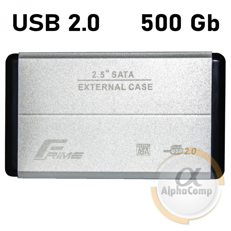 Внешний HDD 2.5" Frime 500Gb USB 2.0 (FHE21.25U20) silver Ref