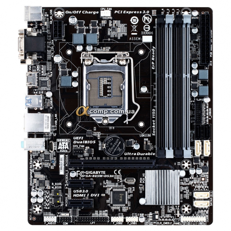 Материнская плата Gigabyte GA-B85M-DS3H (1150 • B85 • 4×DDR3) БУ