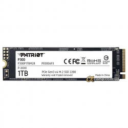 Накопичувач SSD M.2 1Tb Patriot P300 M.2 2280 PCIe 3.0 ×4 NVMe TLC (P300P1TBM28) 1650/2100