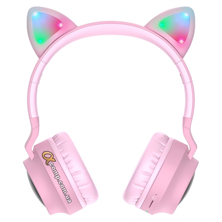 Гарнітура Bluetooth Hoco W27 Cat Ear Pink (W27P)