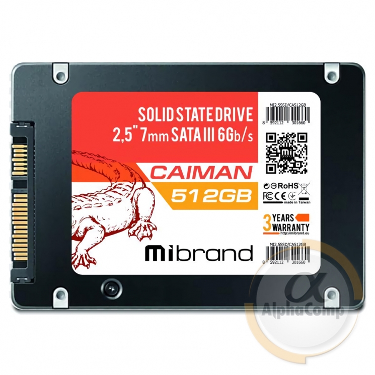 SSD 2.5" 512GB Mibrand Caiman (MI2.5SSD/SP512GB) bulk