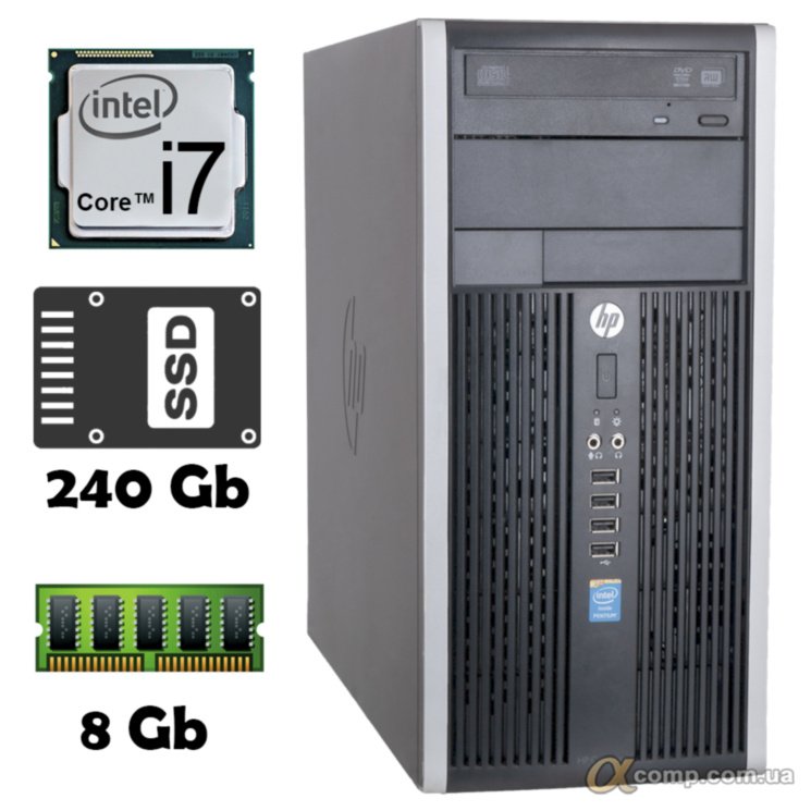 Компьютер HP 6300 (i7-2600S/8Gb/ssd 240Gb) БУ
