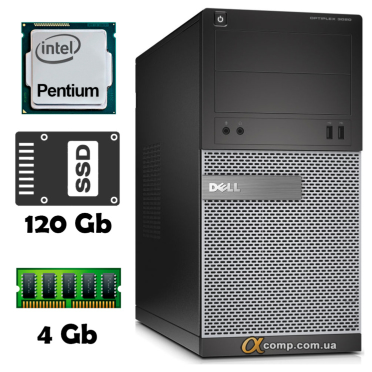 Компьютер Dell 3020 (Pentium G3220/4Gb/ssd 120Gb) БУ