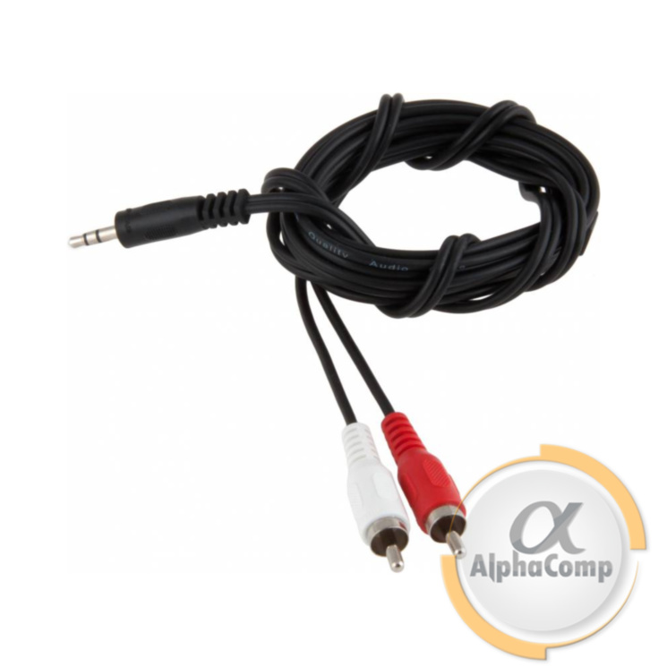 Аудио кабель Jack 3.5 mm - 2 x RCA (male-male), 1,8м