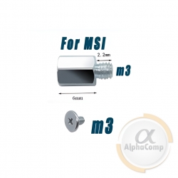 Винт и стойка M.2 SSD MSI (6mm • 2.2mm • m3) 2шт