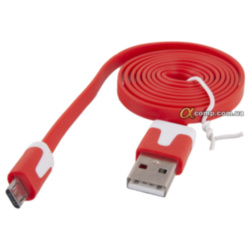 Кабель USB 2.0 (AM/microUSB) 1м красный