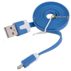 Кабель USB 2.0 (AM/microUSB) 1м синий