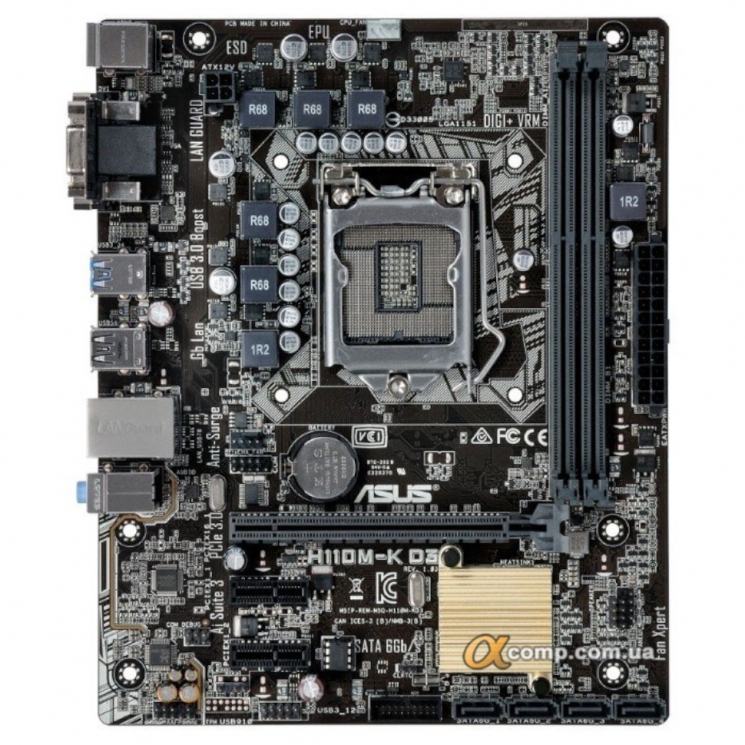 Материнская плата Asus H110M-K D3 (s1151 • H110 • 2×DDR3) БУ