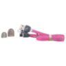 Кабель USB 2.0 (AM/microUSB+Apple Lightning) 1м розовый