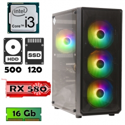 AlphaPC (i3 10100F • RX580 • 16Gb • 500Gb • ssd 120Gb) RG10-T201