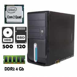 AlphaPC (Core2Quad Q8200 • DDR2 4Gb • 500Gb • ssd 120Gb) R0-T001