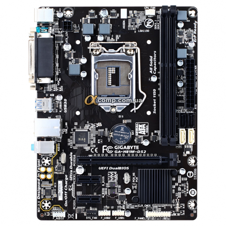 Материнська плата Gigabyte GA-H81M-DS2 (1150 • H81 • 2xDDR3 • rev.3.0) БВ