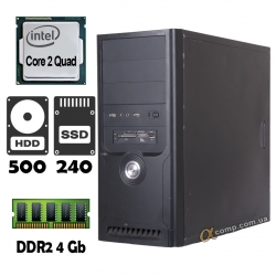 AlphaPC (Core2Quad Q9300 • DDR2 4Gb • 500Gb • ssd 240Gb) R0-T001
