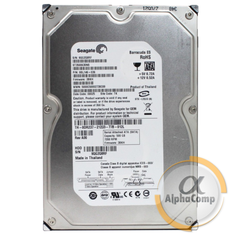 Жесткий диск 3.5" 500Gb Seagate ST3500320NS (32Mb/7200/SATAII) БУ