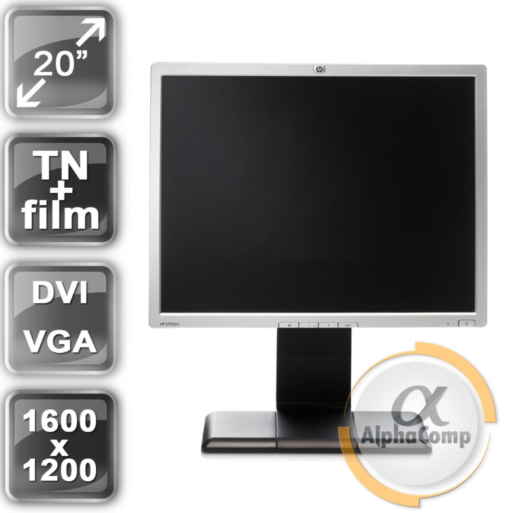 Hp lp2065 как снимать замок верху экрана Монитор 20" HP LP2065 (TN+film/4:3/2 × DVI/USB) class A БУ купить в Днепре магаз
