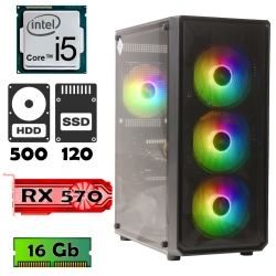Компьютер AlphaPC G6102 (i5-6400/RX570 4Gb/16gb/ssd 120gb/500gb) renew