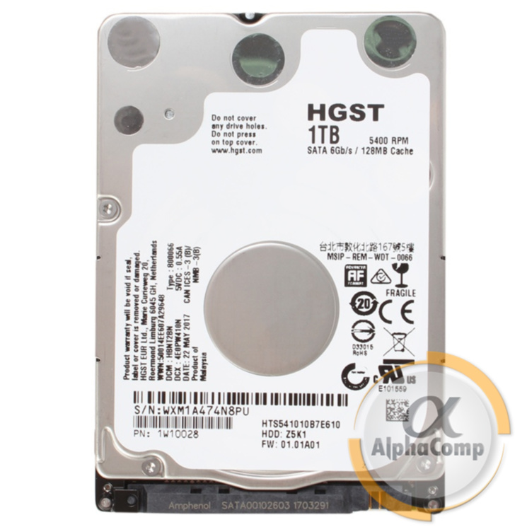 Жорсткий диск 2.5" 1Tb Hitachi HTS541010B7E610 (128Mb • 5400 • SATA3)