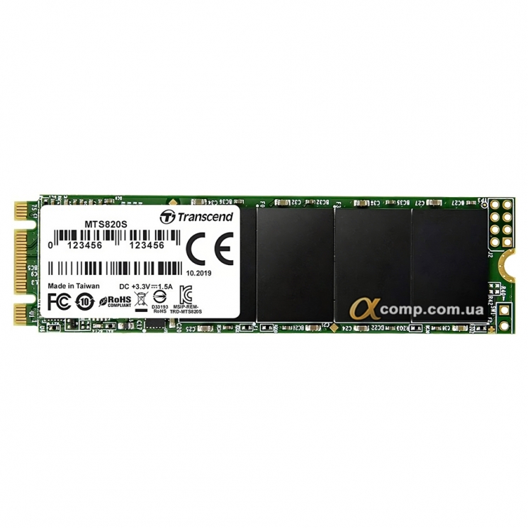 Накопитель SSD M.2 128Gb Transcend 820S M.2 2280 SATA3  3D TLC NAND (TS120GMTS820S) 550/350
