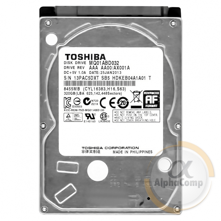 Жорсткий диск 2.5" 320Gb Toshiba MQ01ABD032 (8Mb • 5400 • SATA2) БВ