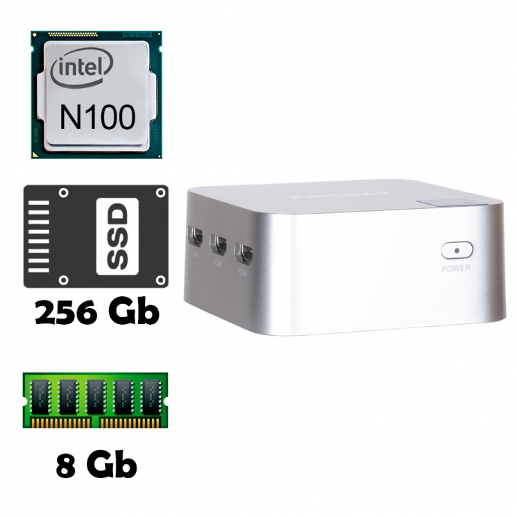 Мини ПК Firebat T8 Plus (Celeron N100 • 8Gb • ssd 256Gb) Nettop