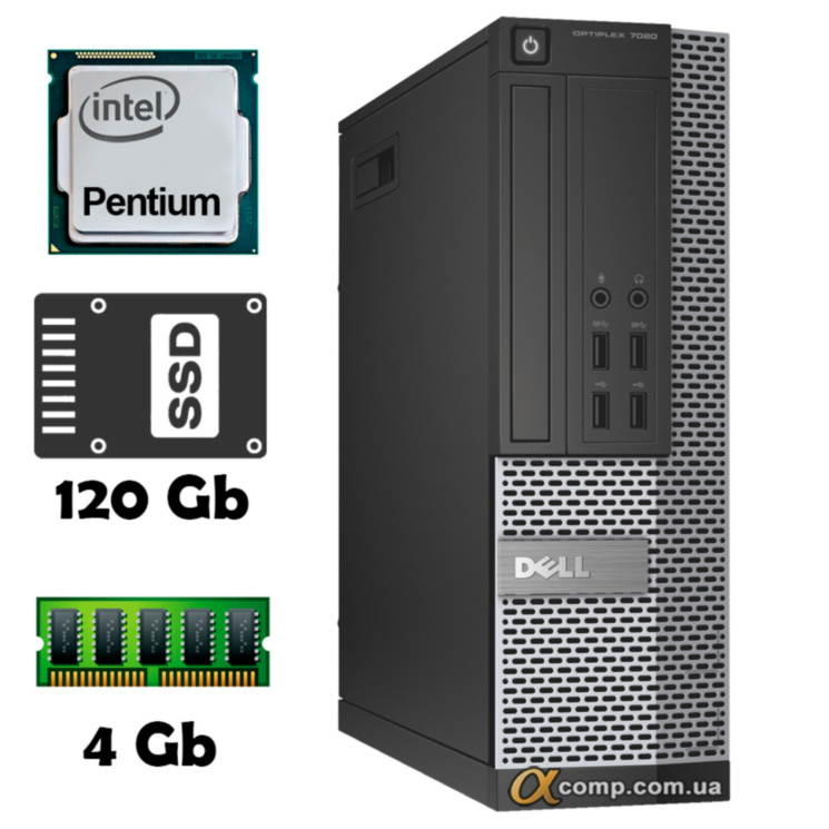 Компьютер Dell 7020 (Pentium G3220/4Gb/ssd 120Gb) БУ