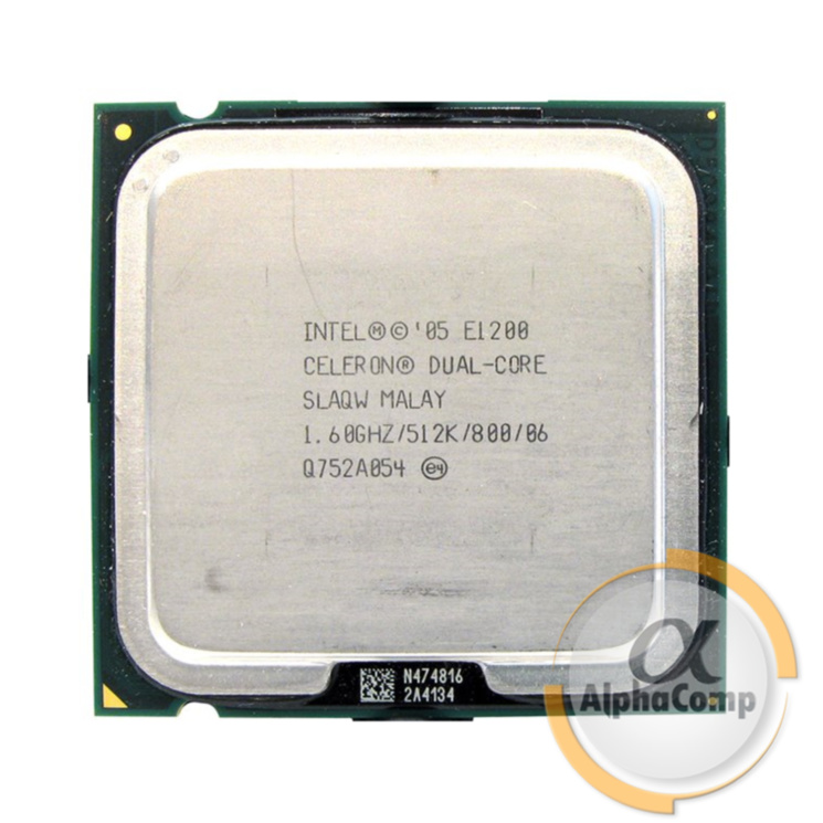Процессор Intel Celeron E1200 (2×1.60GHz/512Kb/s775) БУ