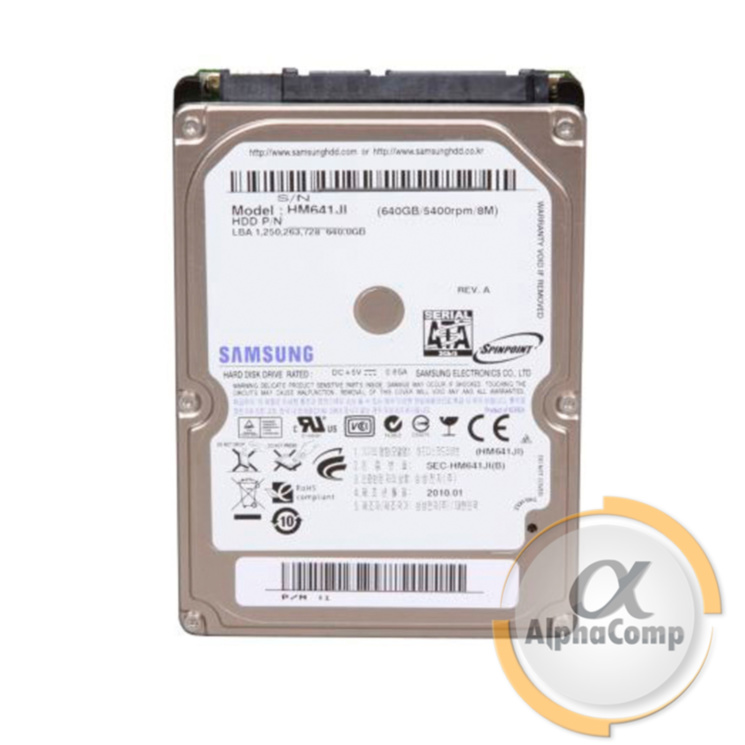 Жесткий диск 2.5" 640Gb Hitachi HTS547564A9E384 (8Mb/5400/SATAII) БУ