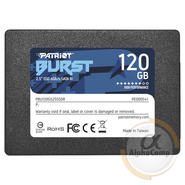 Накопичувач SSD 2.5" 120GB Patriot Burst Elite PBE120GS25SSDR
