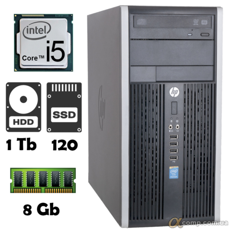 Компьютер HP 6300 (i5-2300/8Gb/1Tb/ssd 120Gb) БУ