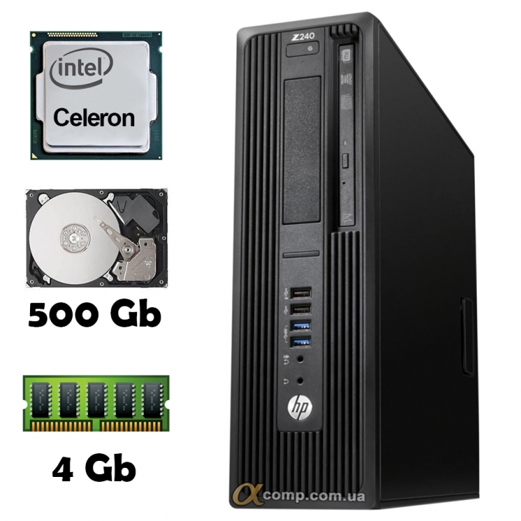 HP Z240 (Celeron G3900 • 4Gb • 500Gb) dt
