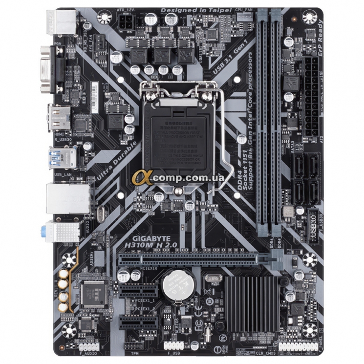 Материнская плата Gigabyte H310M H 2.0 (1151-v2 • H310 • 2×DDR4) БУ
