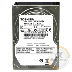 Жесткий диск 2.5" 500Gb Toshiba MK5075GSX (8Mb • 5400 • SATAII) БУ