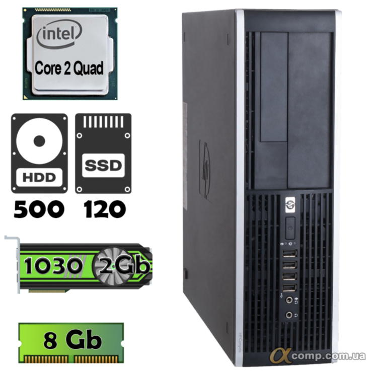 Компьютер HP 6000 (Core2Quad Q8200/GT1030/8Gb/500Gb) desktop БУ